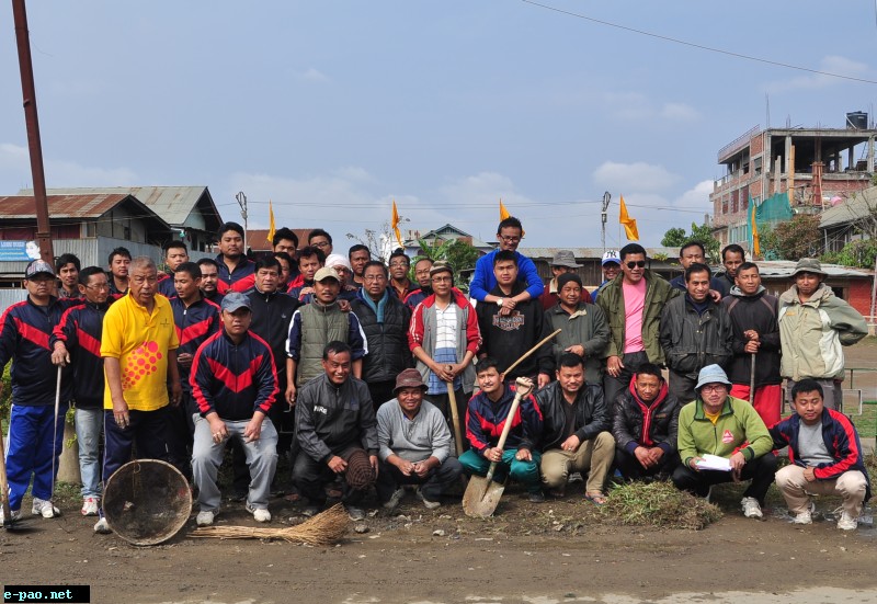 Cleanliness Campaign at  Soibam Leikai, Wangkhei Khunou on February 22, 2015 