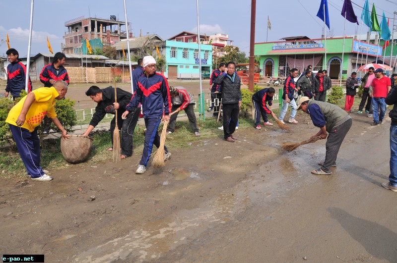 Cleanliness Campaign at  Soibam Leikai, Wangkhei Khunou on February 22, 2015 