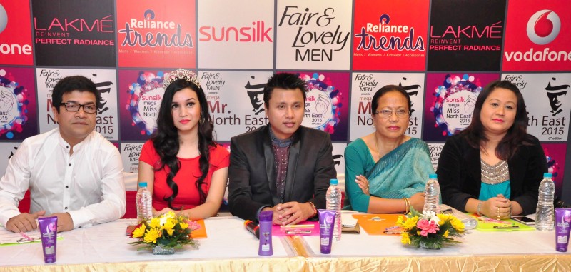 (Left to Right) Neelotpal Deka (First Cyber Crime Lawyer from North East), Archana Barman (Reigning Sunsilk Mega Miss North East 2014 - 1st Runner-up), Abhijit Singha (M.D. - Mega Miss North East & Mega Mr North East Org), Purnima Devi (President - Mega Miss NE & Mega Mr NE Org.) & Monika Devi (Mega Miss North East & Mega Mr North East Org Internal Committee Member)