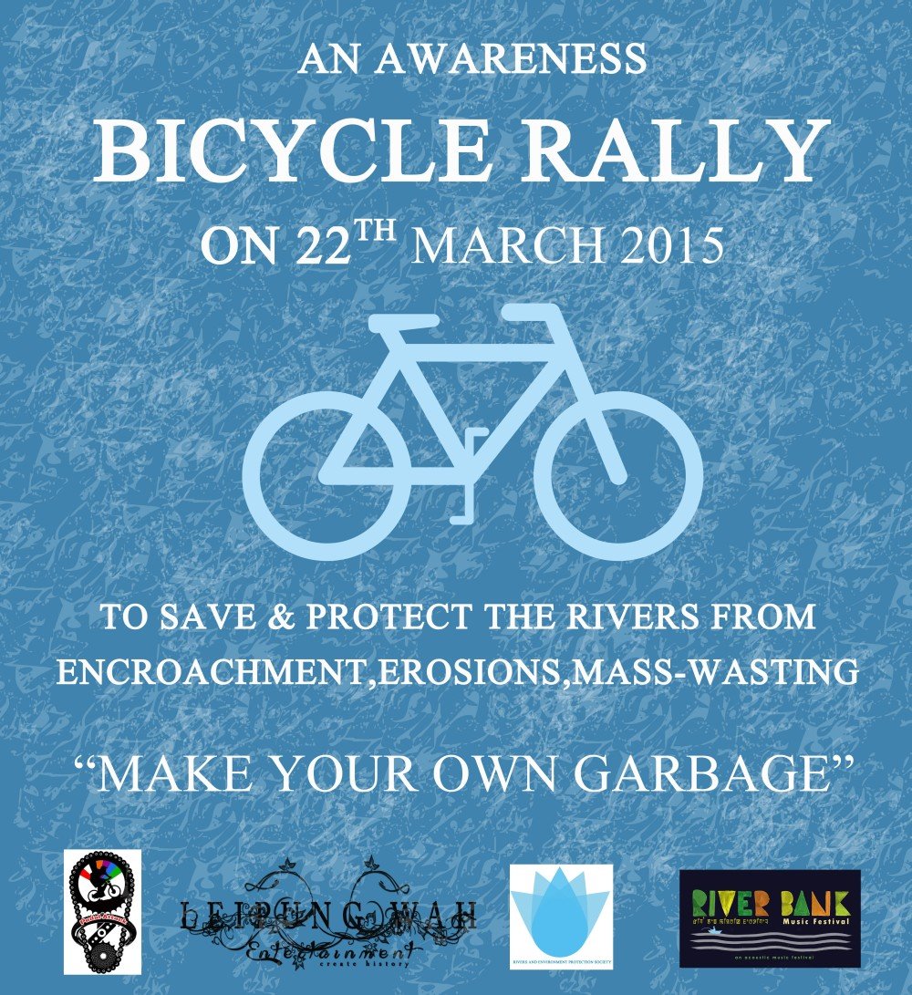 Awareness bicycle rally as a part of awareness campaign of Riverbank music festival 2015 