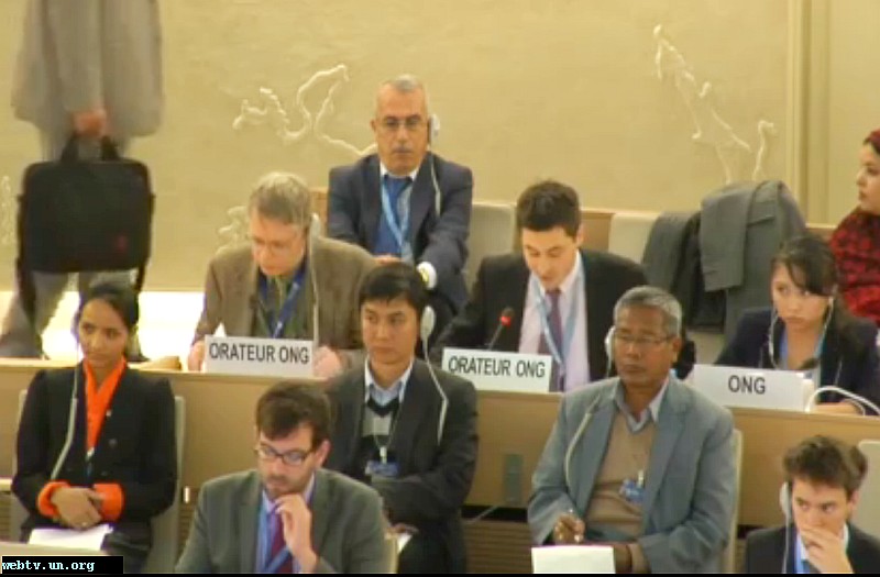 Irom Singhjit and Babloo Loitongbam at 28th UN Human Rights Council at Geneva on 17 Mar 2015