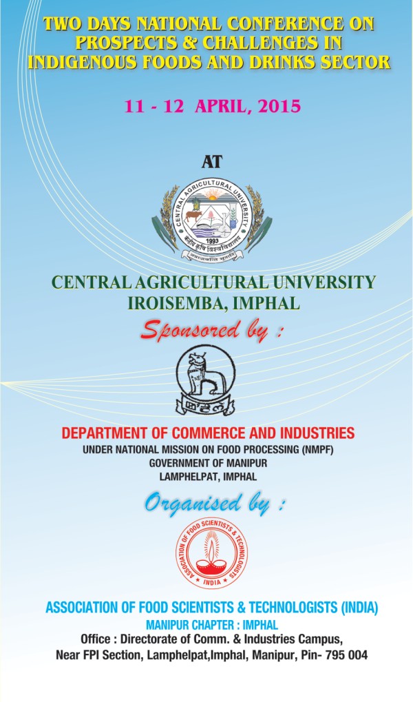 Conference on 'Prospects and Challenges in Indigenous Food and Drinks sector' at CAU, Iroishemba 