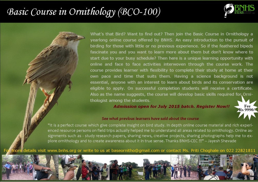BNHS Basic Course in Ornithology