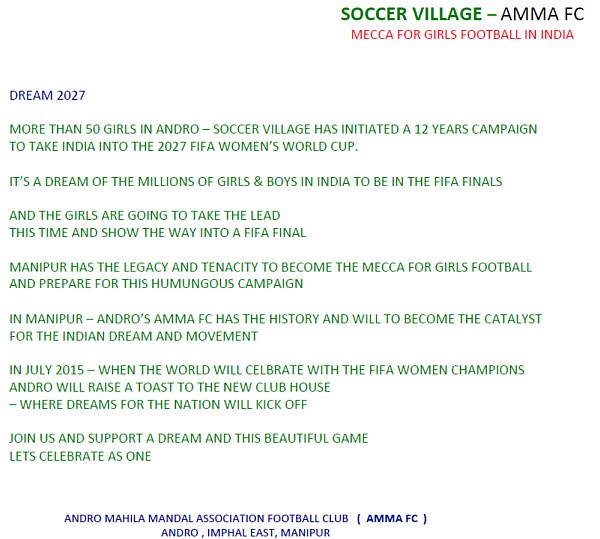 Andro Girls Soccer Village for India 2027 Campaign
