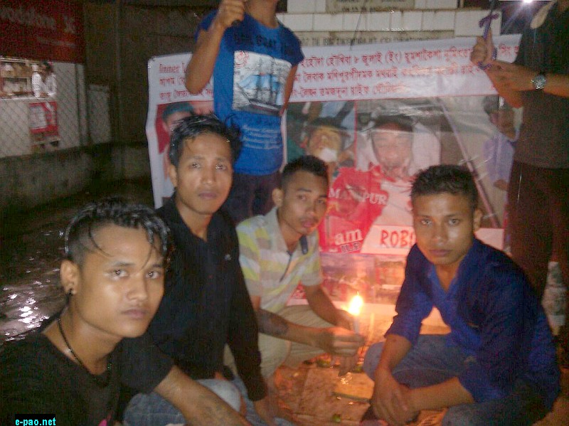 Candle Light Vigil for Robinhood at Hojai, Assam