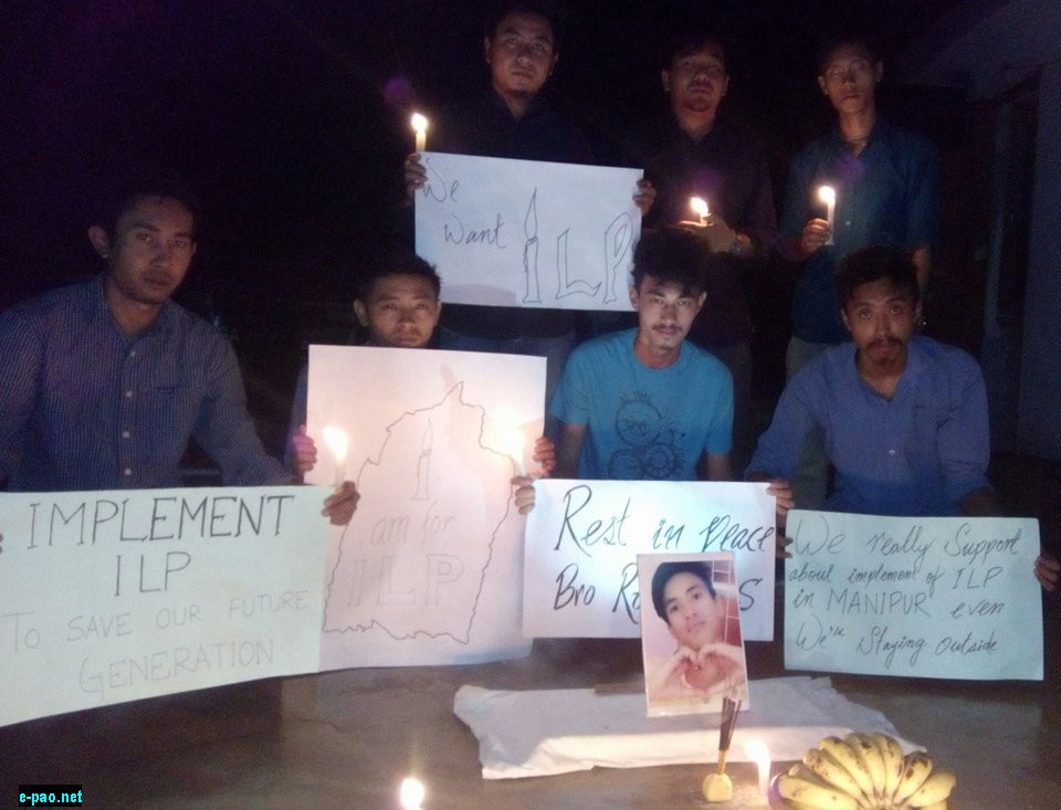 Condolences for Sapam Robinhood at Roorkee, Uttarakhand on 11 July 2015 