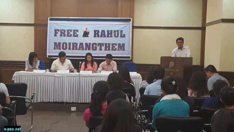   Press Conference by Committee for Justice and Release of Rahul Moirangthem at Delhi on 24th July, 2015 