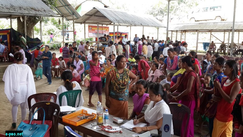 Flood and Medical relief camp  organised by Ramkrishna Mission at Thoubal District on 14 August 2015