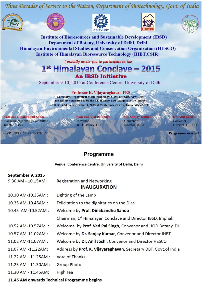 irst Himalayan Conclave - 2015 at New Delhi