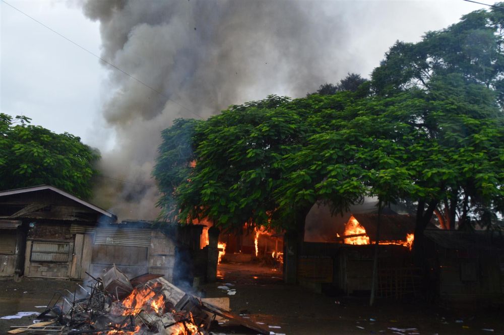 Protestors burned down ZEO office in Churachandpur on September 2 2015