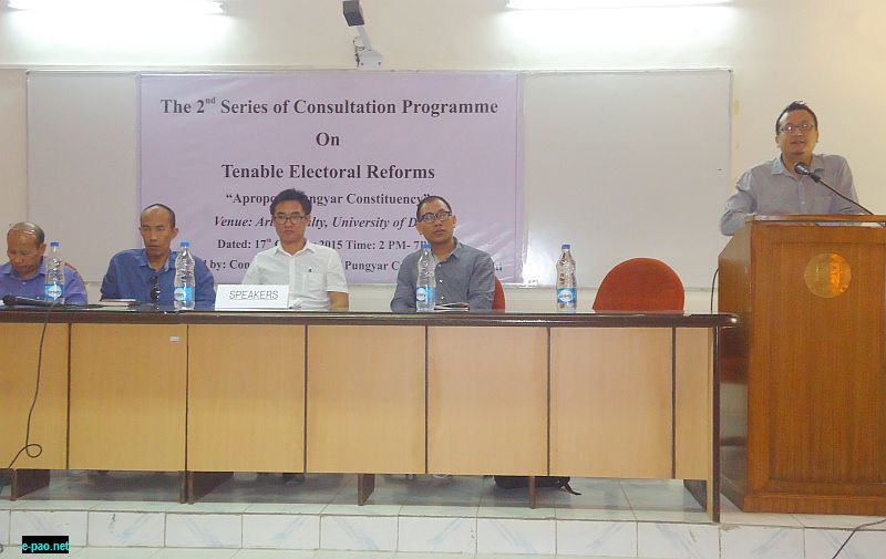 Consultation Programme in Delhi On 'Electoral Reform in Manipur' on 17th October, 2015 