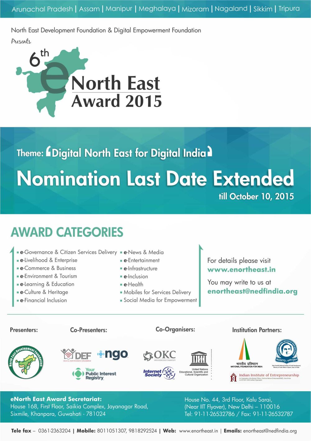 6th eNorth East Awards 2015
