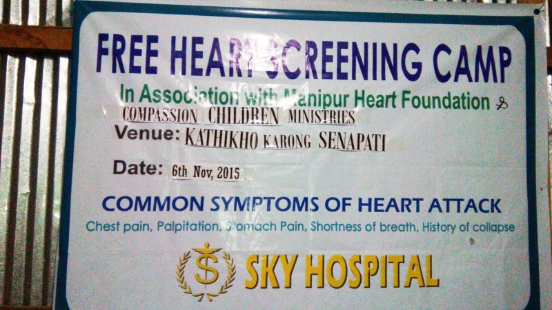 Free Heart Screening Camp at Kathikho Karong, Senapati