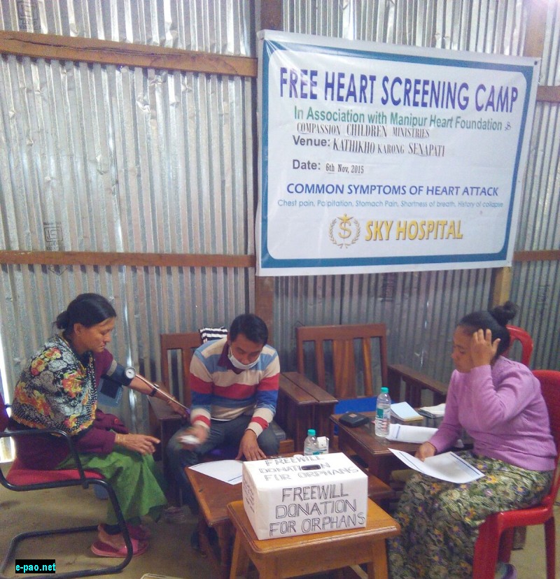 Free Heart Screening Camp at Kathikho Karong, Senapati