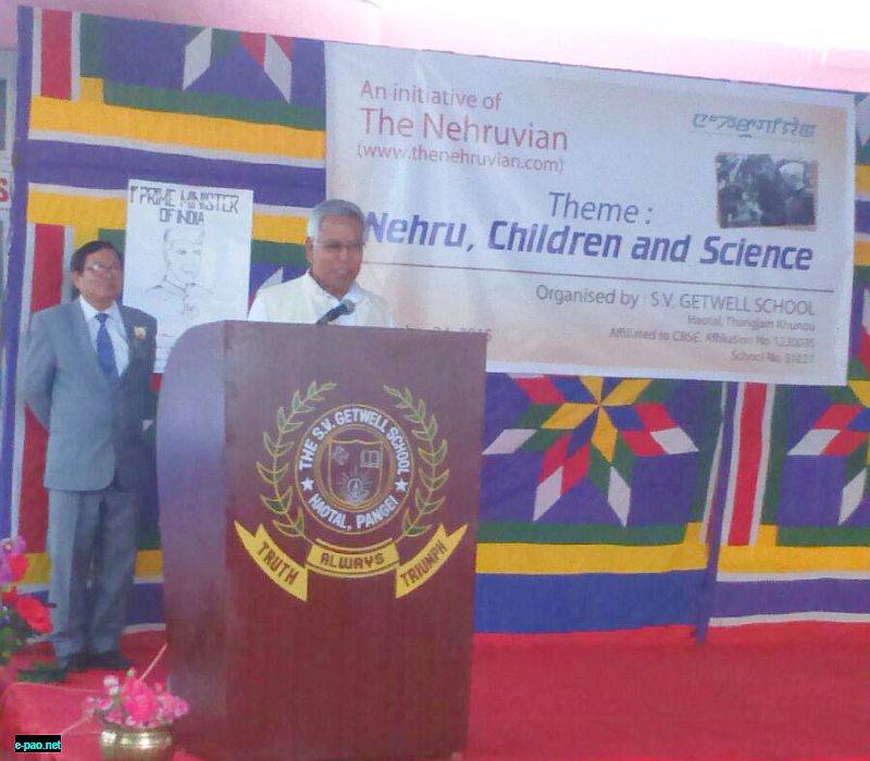 Group Photo : Event 'Nehru, children and science' at Haotal, Pangei on 24 November, 2015