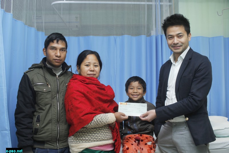   Manipur Heart Foundation donating  Rs 25,000/- (Twenty five thousand) to a poor BPL heart patient  from Charangpat maning Leikai,Thoubal District