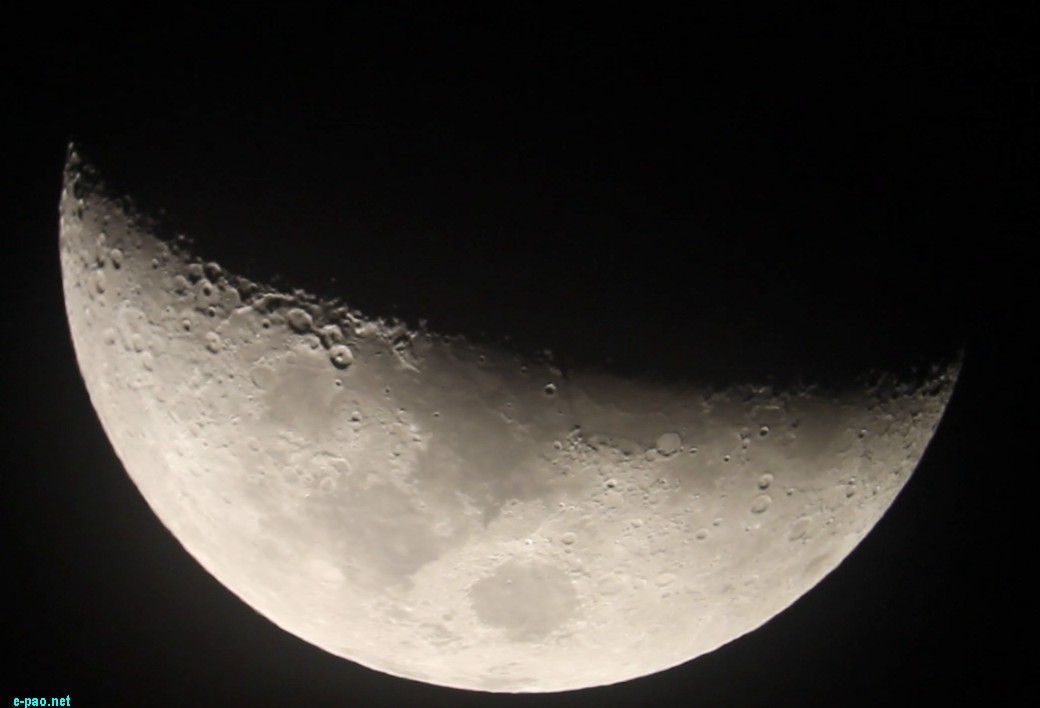 Photo 2:  Picture of the Moon when it was occulting Aldebaran in the mid phase of occultation On March 14, 2016.