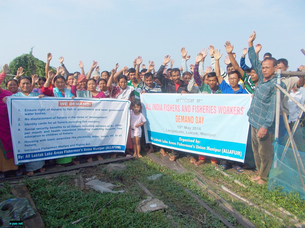 All India Fishers and Fisheries Workers Demand Day by All Loktak Lake Areas Fishermens Union Manipur (ALLAFUM)