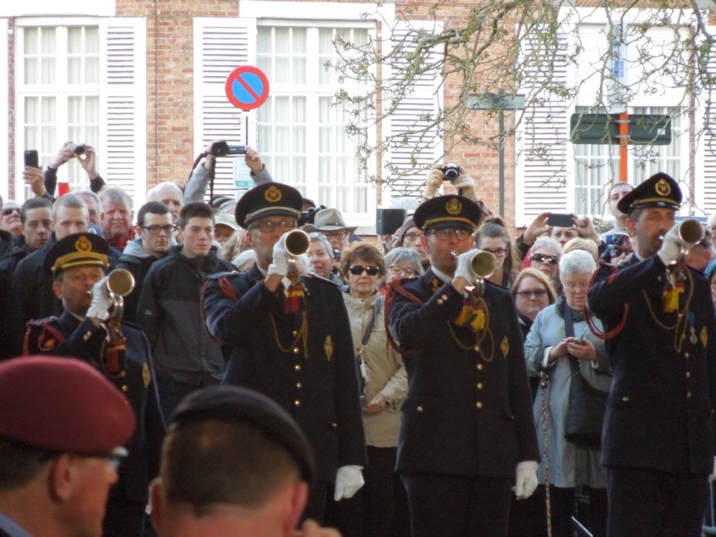 in memory of those who died in the Great War of 1914-18 : buglers at Menin Gate