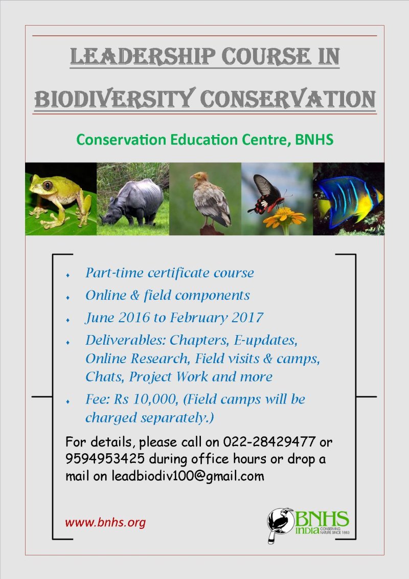 BNHS CEC launches certificate course in Biodiversity Conservation