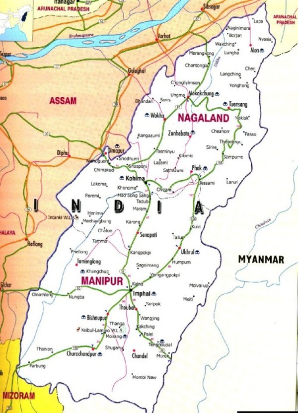 Manipur Nagaland Map