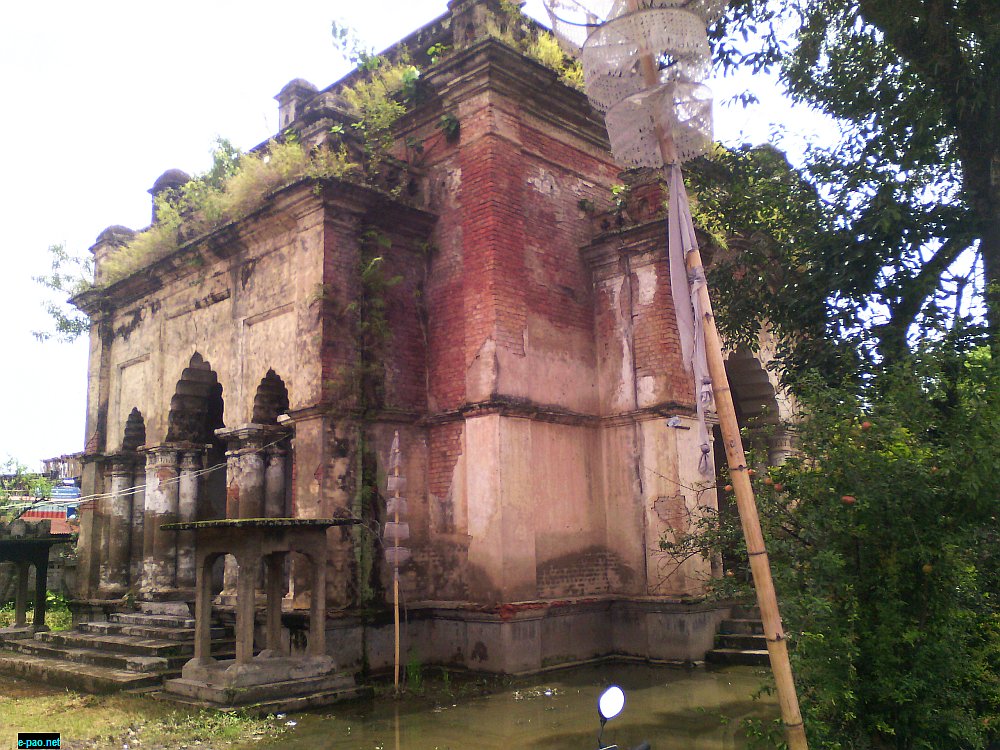 Existing condition of Samkha Ahan temple : Dilapidated Samkha Ahan temple  
