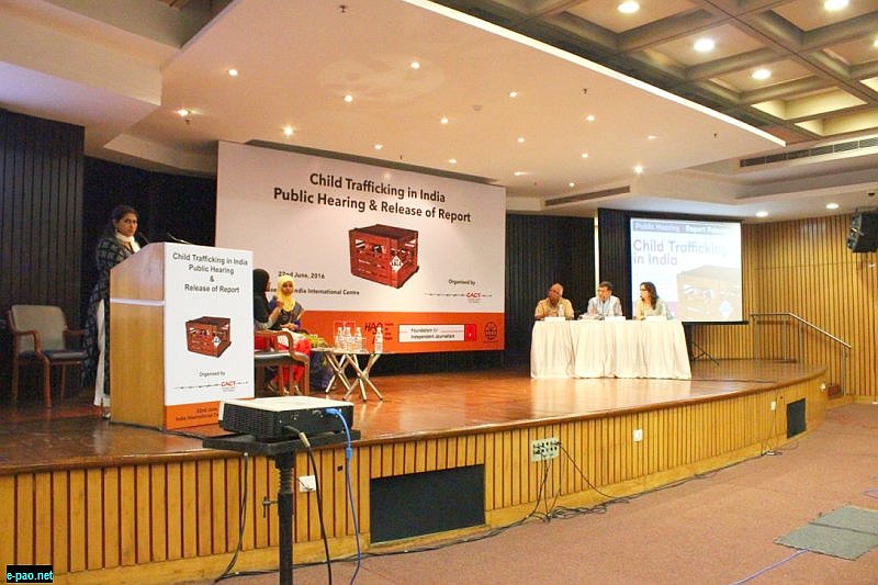 National Public Hearing & Release of Report on Child Trafficking at New Delhi on 22nd June 2016