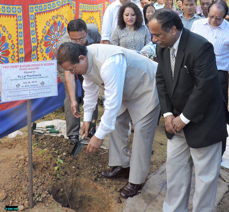 Lal Thahawla, Chief Minister of Mizoram , launching the Eco-Tourism project along with Director IBSD at Mizoram