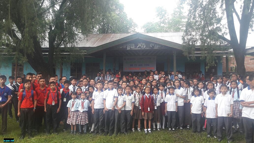Assam Rifles organises Drawing Competition at Sawombung Higher Sec School, Imphal on 23 August 2016