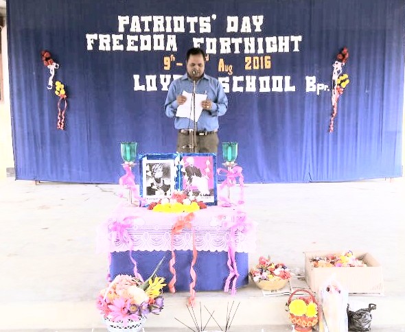Patriots' Day celebration at Loyola School, Bishnupur