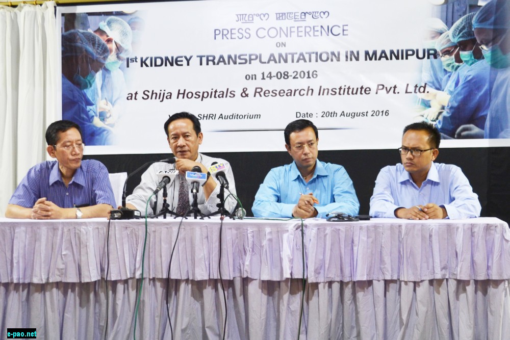  1st successful kidney transplantation in Manipur done at Shija 