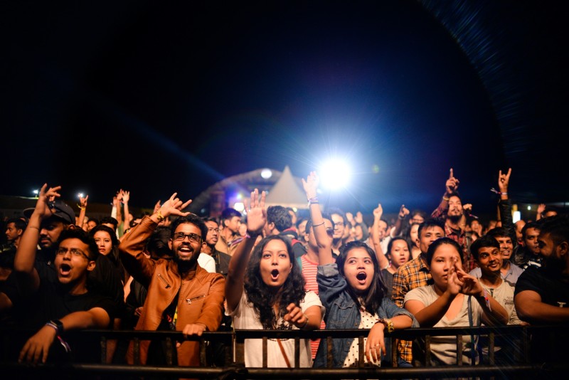  Crowd enjoying at BACARDI NH7 Weekender, Shillong 2016 