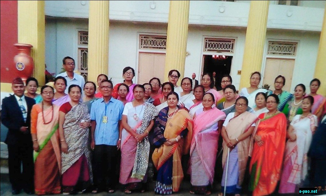 Members of All Manipur Rasesori Pala Marup along with President of Nepal Vidhya Devi Bhandari in Kathmandu 