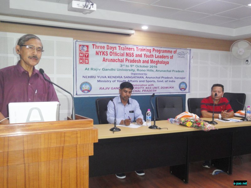 Trainer's Training Programme at Rajiv Gandhi University, Arunachal Pradesh
