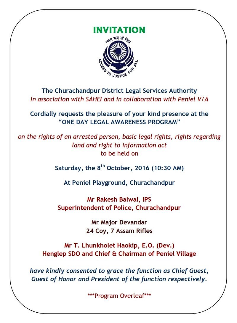 Legal Awareness Program at Churachandpur
