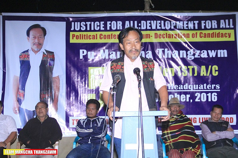 Mangcha Thangzawm declares candidacy for 2017 assembly election from 57-Henglep (ST)