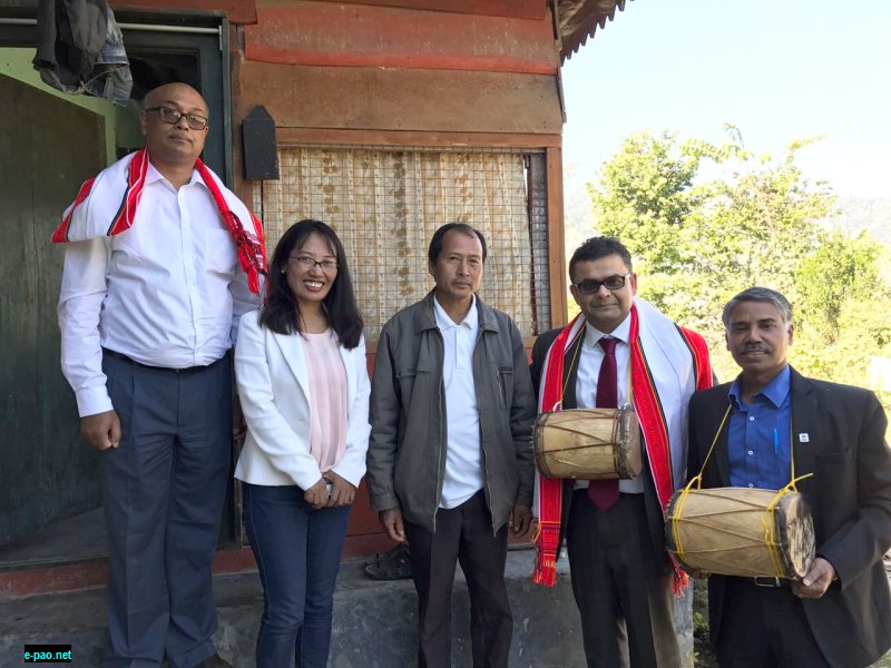   Representatives of PwC India and Habitat for Humanity were gifted drums by one of the beneficiaries of the 51 reconstructed houses located in Tamenglong District in Manipur who was affected by the 2016 earthquake