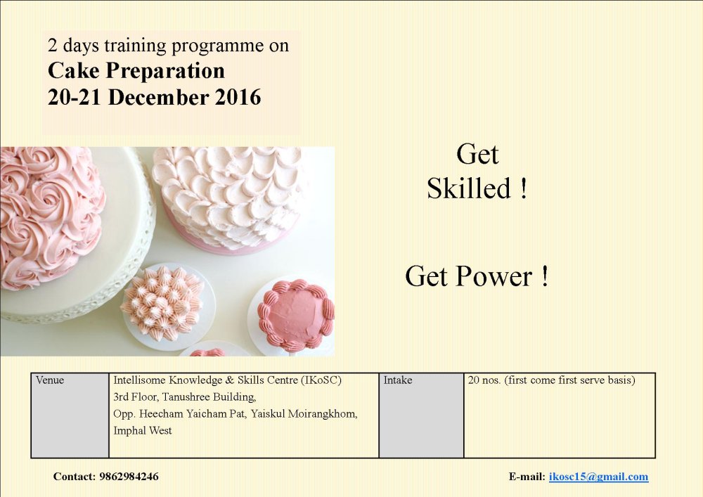  Training programme on 'Cake Preparation' 