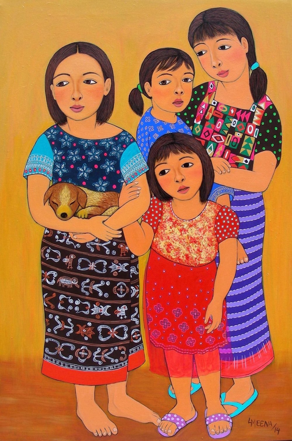 Angang Nawa - Eta Mayam  : A painting by Laishram Meena Devi ::  2016