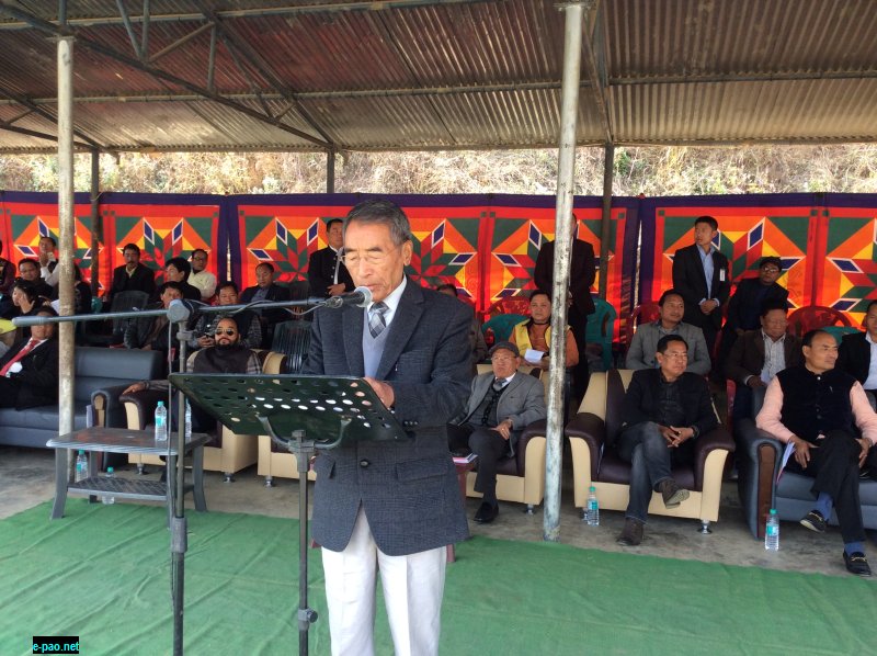 Nagaland Chief Minister Dr Shurhozelie Liezietsu at Senapati on February 27, 2017