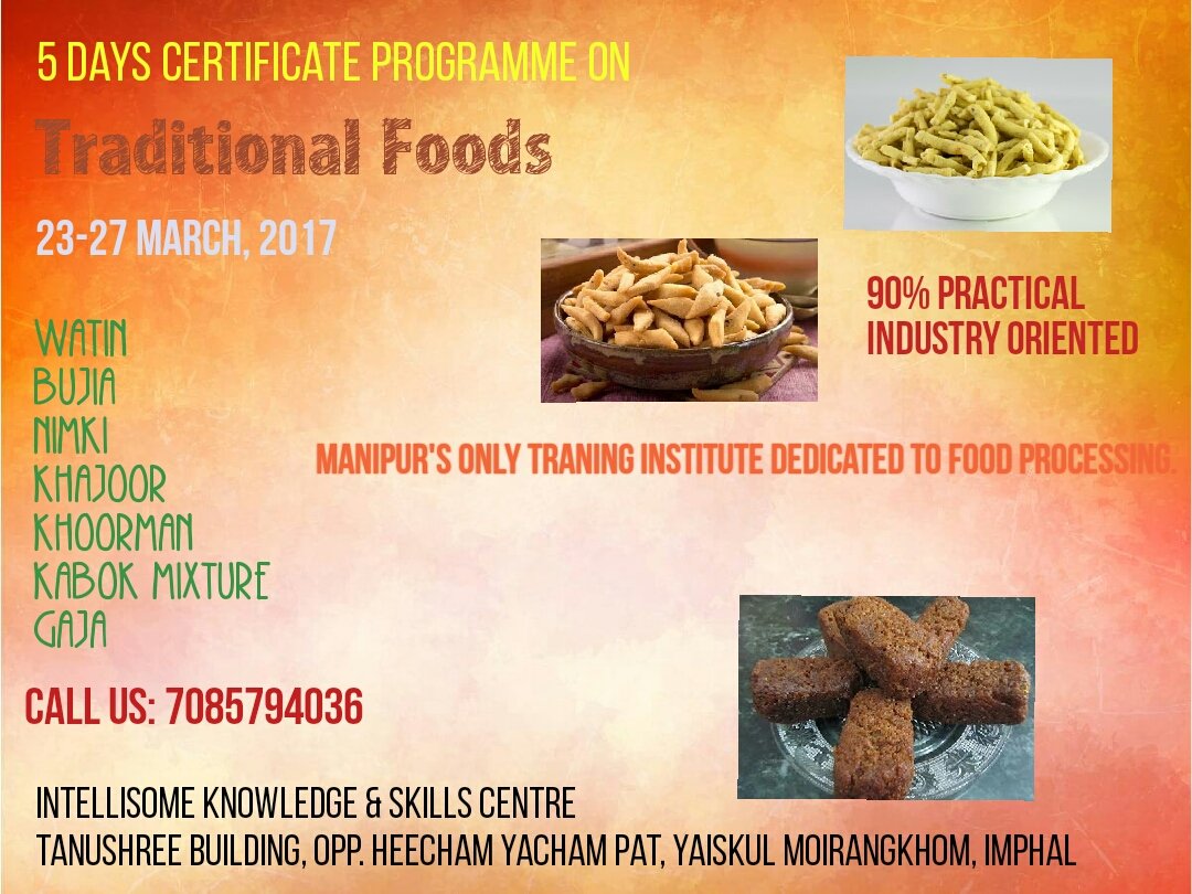 5 Days Training Programme on Traditional Snacks