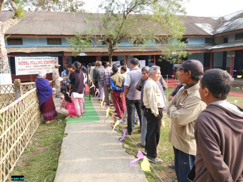 Polling concludes peacefully in Jiribam on March 8,  2017 
