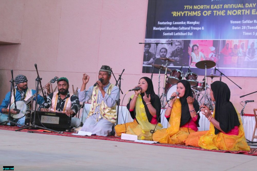 Manipuri Muslims Cultural Troupe featuring 'Thammoi Tahoure' at the open air theatre at Jamia Millia Islamia Delhi  