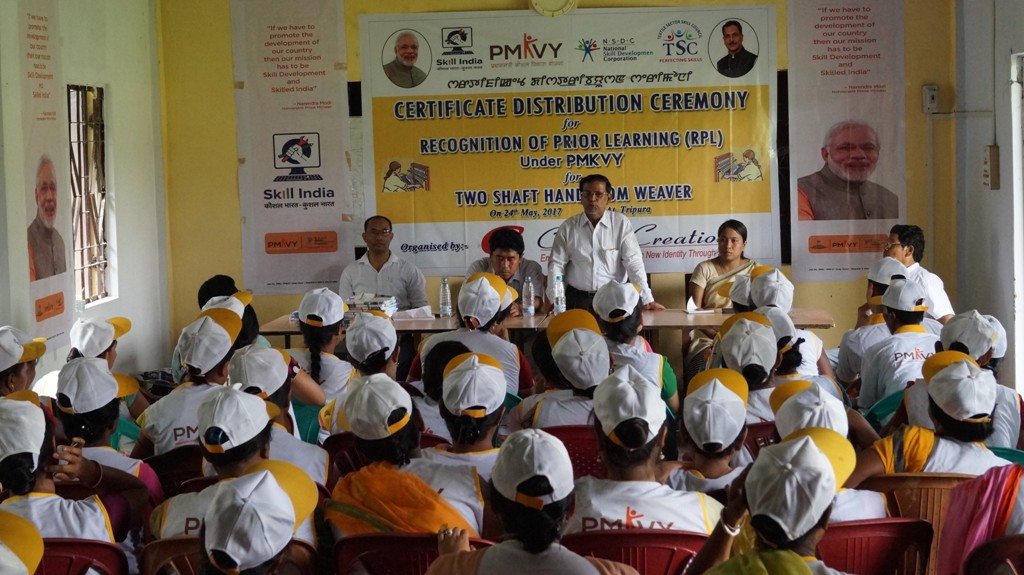 RPL Certification Ceremony of Tripura under PMKVY Scheme on 24th May, 2017