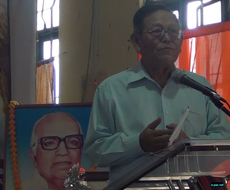 Prof. Sadananda (Functionary, United Religious Initiative, Manipur Chapter & Senior Citizens for Society, Manipur)  Seminar on 'Life and Contributions of Prof. Gangmumei Kamei'