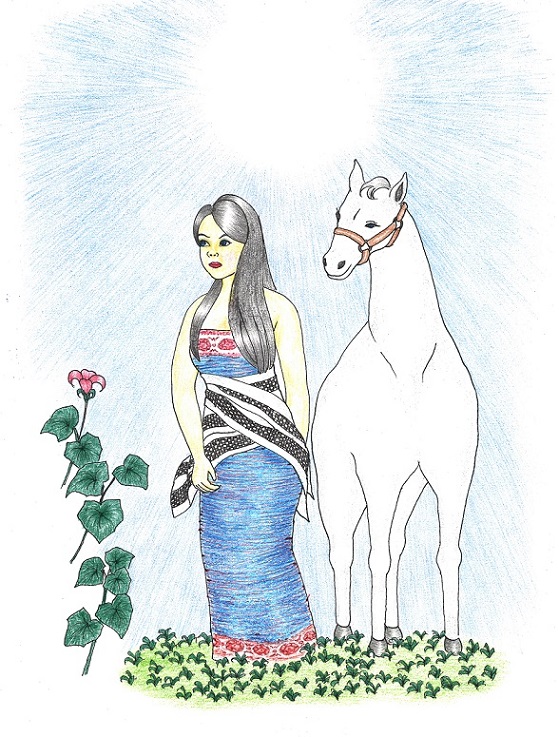 An illustration for 'Incarnations of Goddess Nongthang Leima ' 