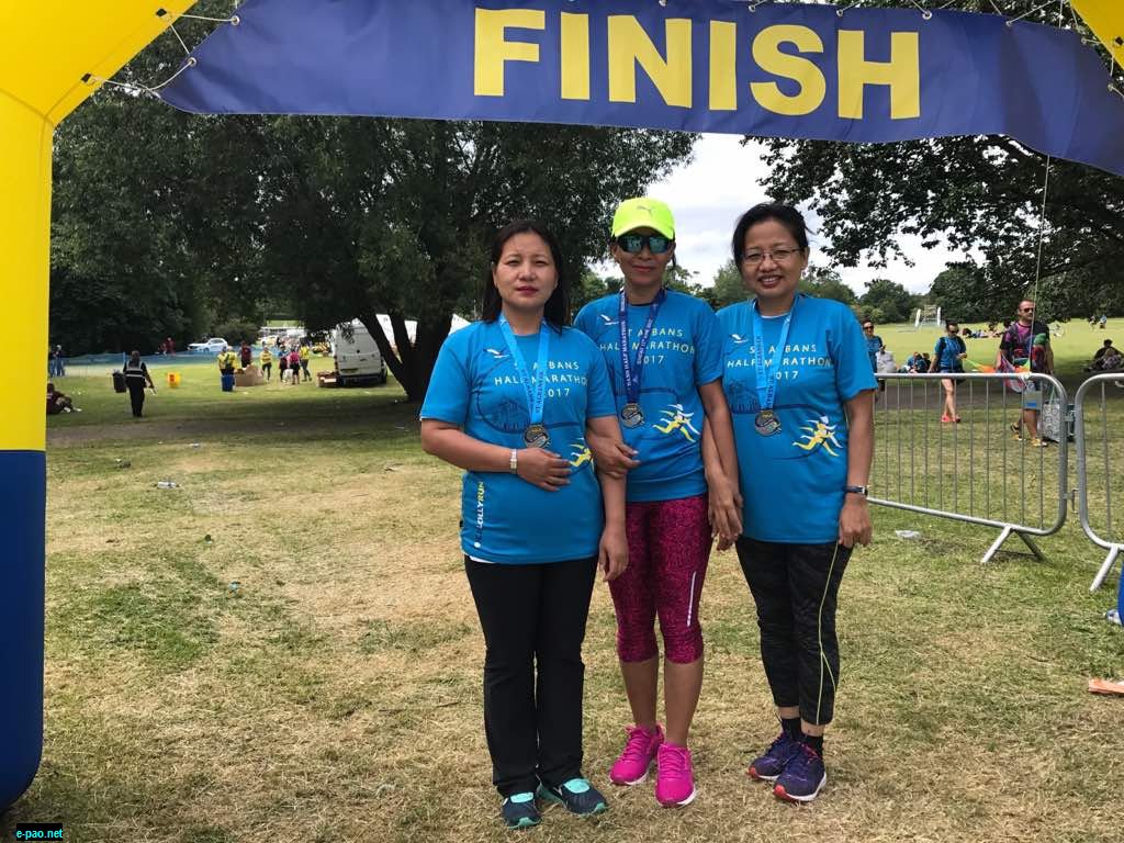 Dr. Achingliu Kamei: First Naga Woman to have participated in Half Marathon, St Albans, UK on 11th June, 2017  