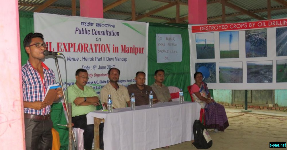 Public Consultation on Oil Exploration in Manipur at Heirok Part II Devi Mandap 