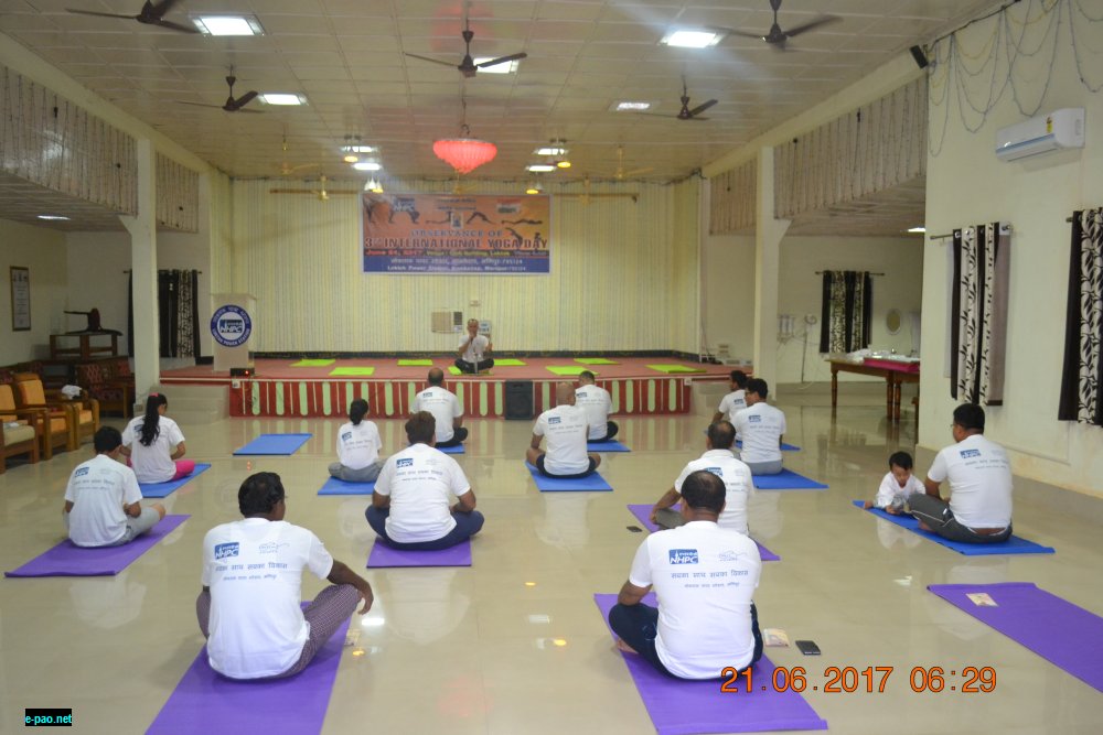 'International Yoga Day' celebrations at Loktak Power Station on 21st June 2017   