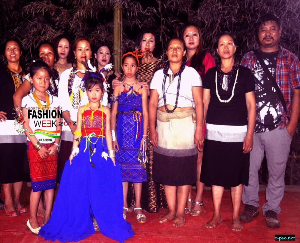  COO Jack Taniya Budh  with weavers, designers and kids model during promo fashion show of North East India Fashion Week 2017 